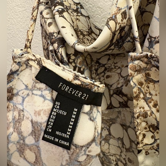 Forever 21 Marble Print Cowl Neck Camisole Top - Picture 4 of 4